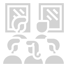 icon people in an exhibition